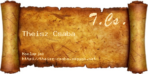 Theisz Csaba névjegykártya